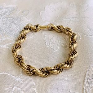 Vintage Celebrity Gold Tone Rope Bracelet